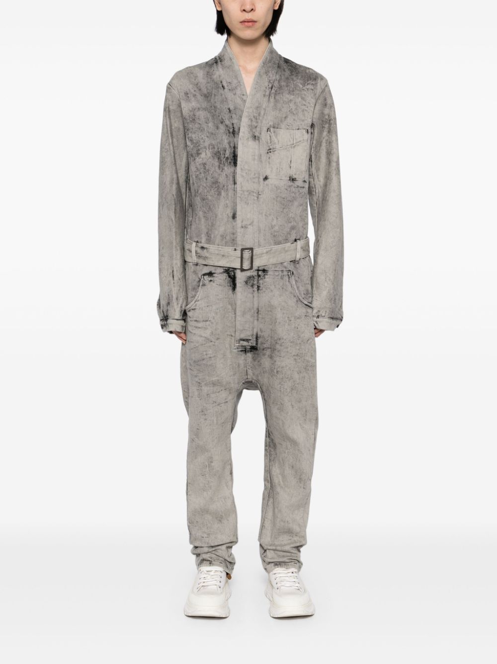 Boris Bidjan Saberi Button-up jumpsuit - Grijs