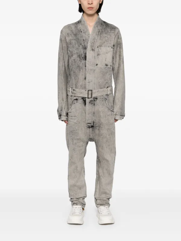 Boris Bidjan Saberi ボタン ジャンプスーツ | グレー | FARFETCH JP