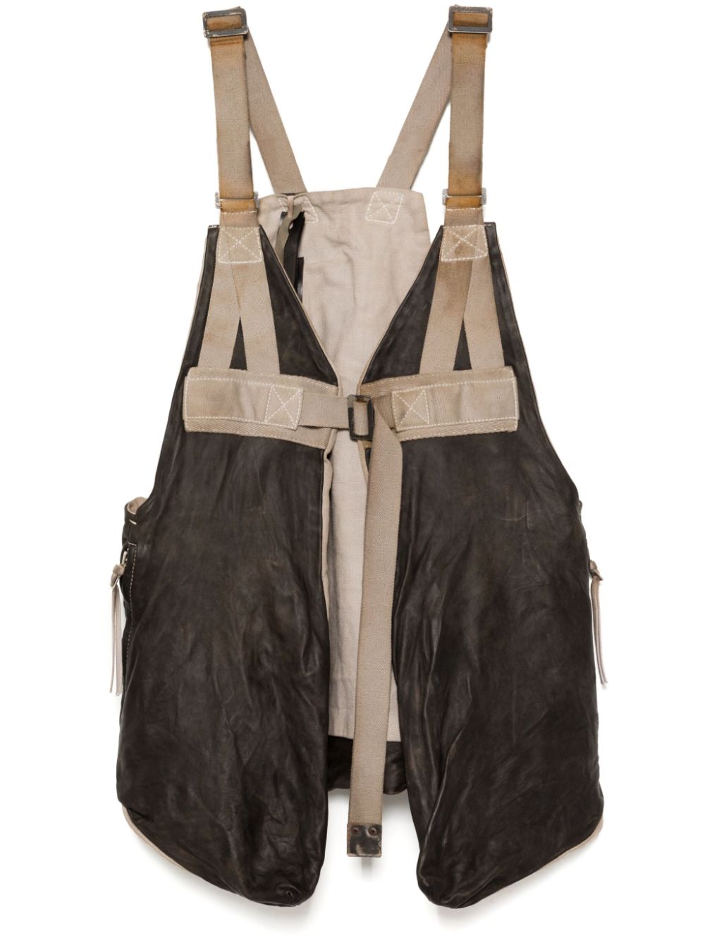 panelled buckled gilet