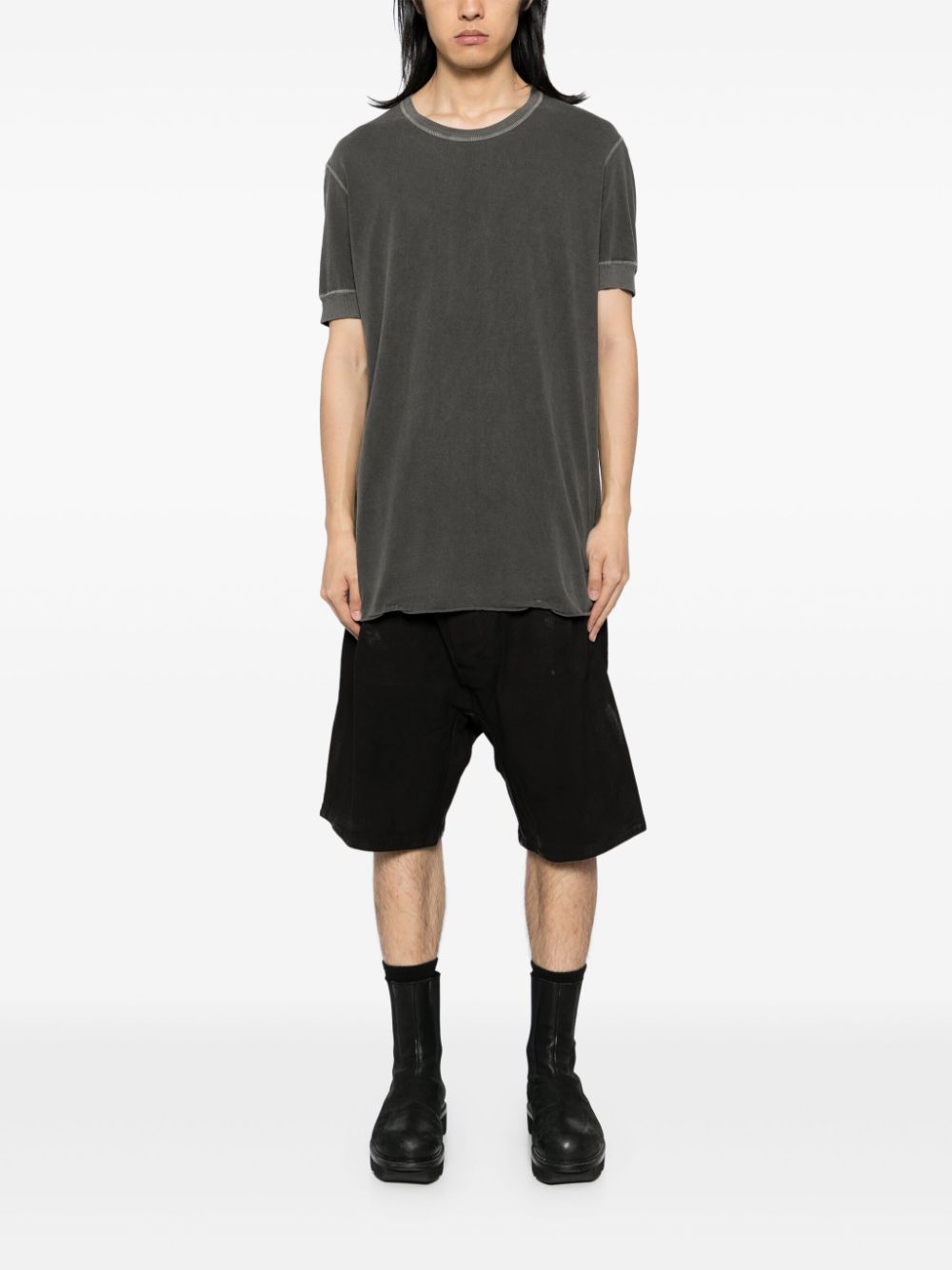 Boris Bidjan Saberi Shorts met verlaagd kruis - Zwart