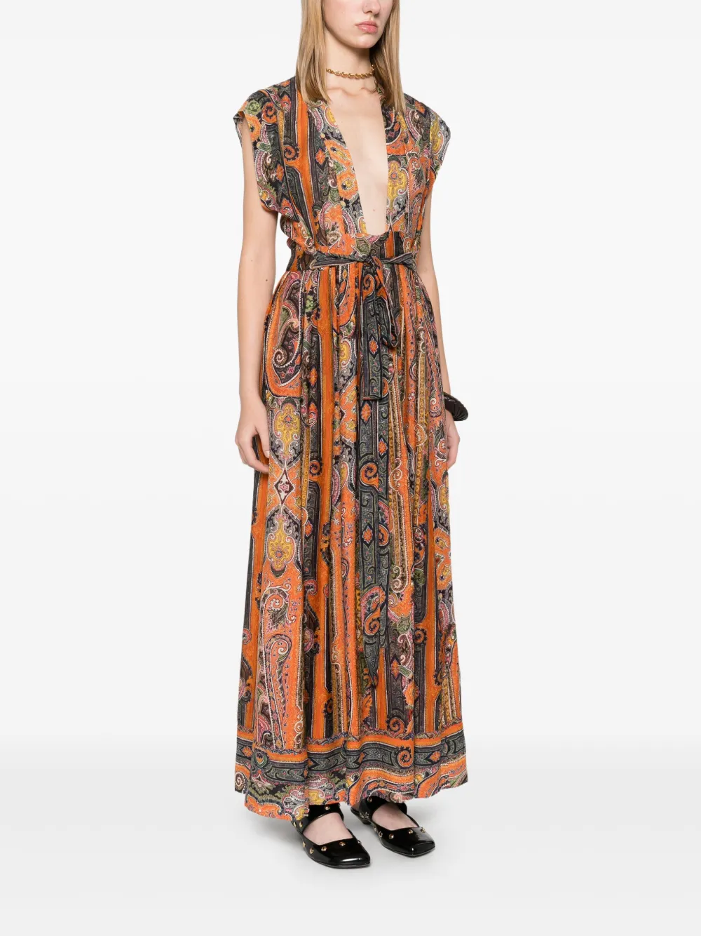 ISABEL MARANT Melissa maxi-jurk Oranje