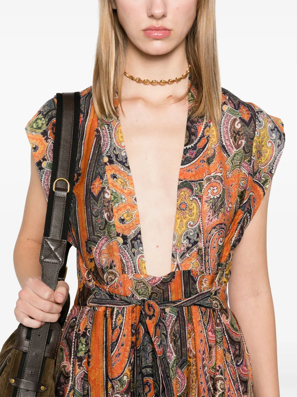 ISABEL MARANT Melissa maxi-jurk Oranje
