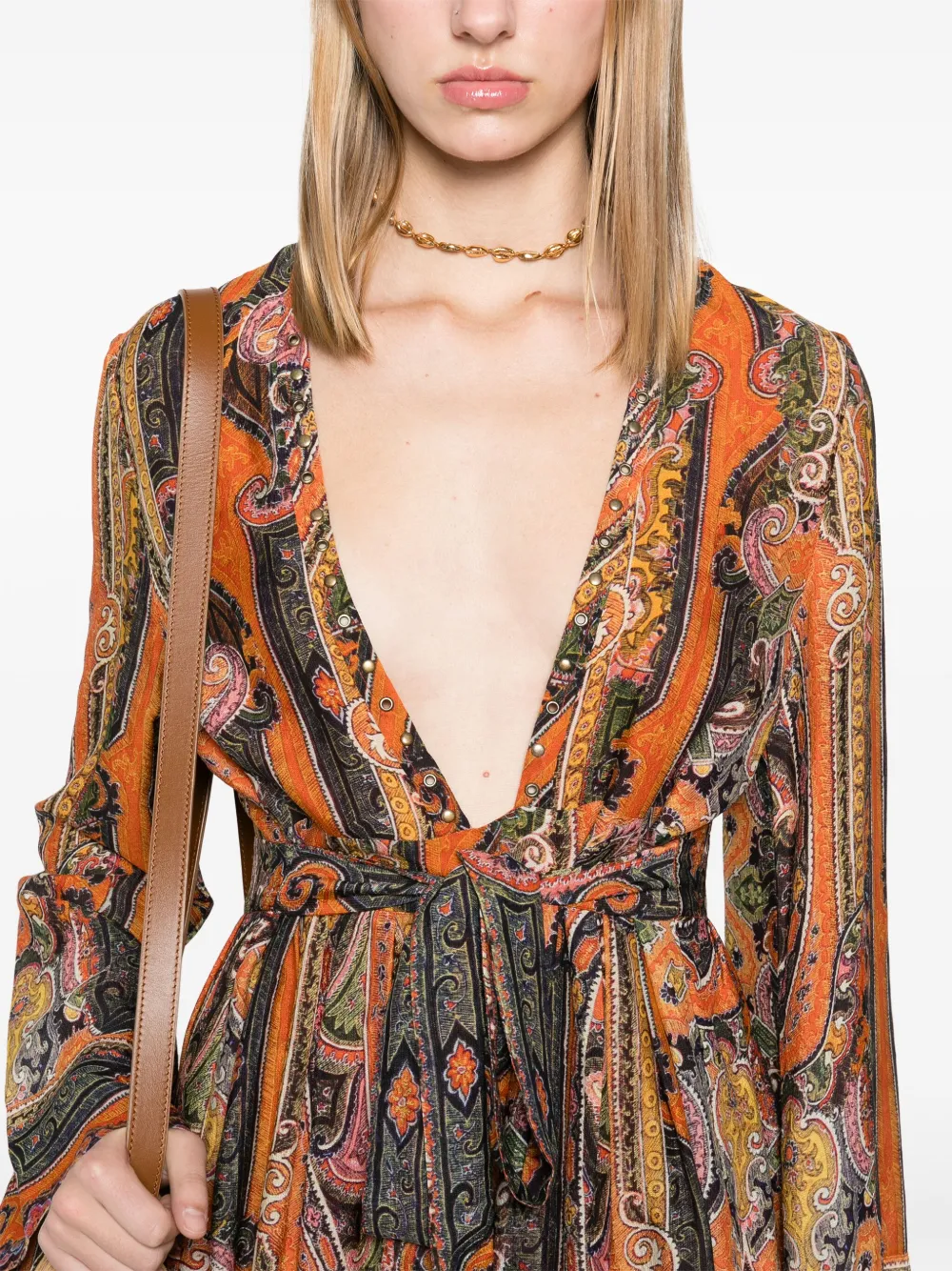 Shop Isabel Marant Morgane Mini Dress In Orange