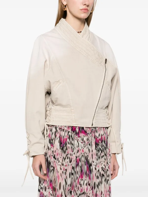 【送料&関税込】Isabel Marant Edina Denim Jacket ISABEL MARANT Edina lace-up paneled denim jacket | NET-A-PORTER