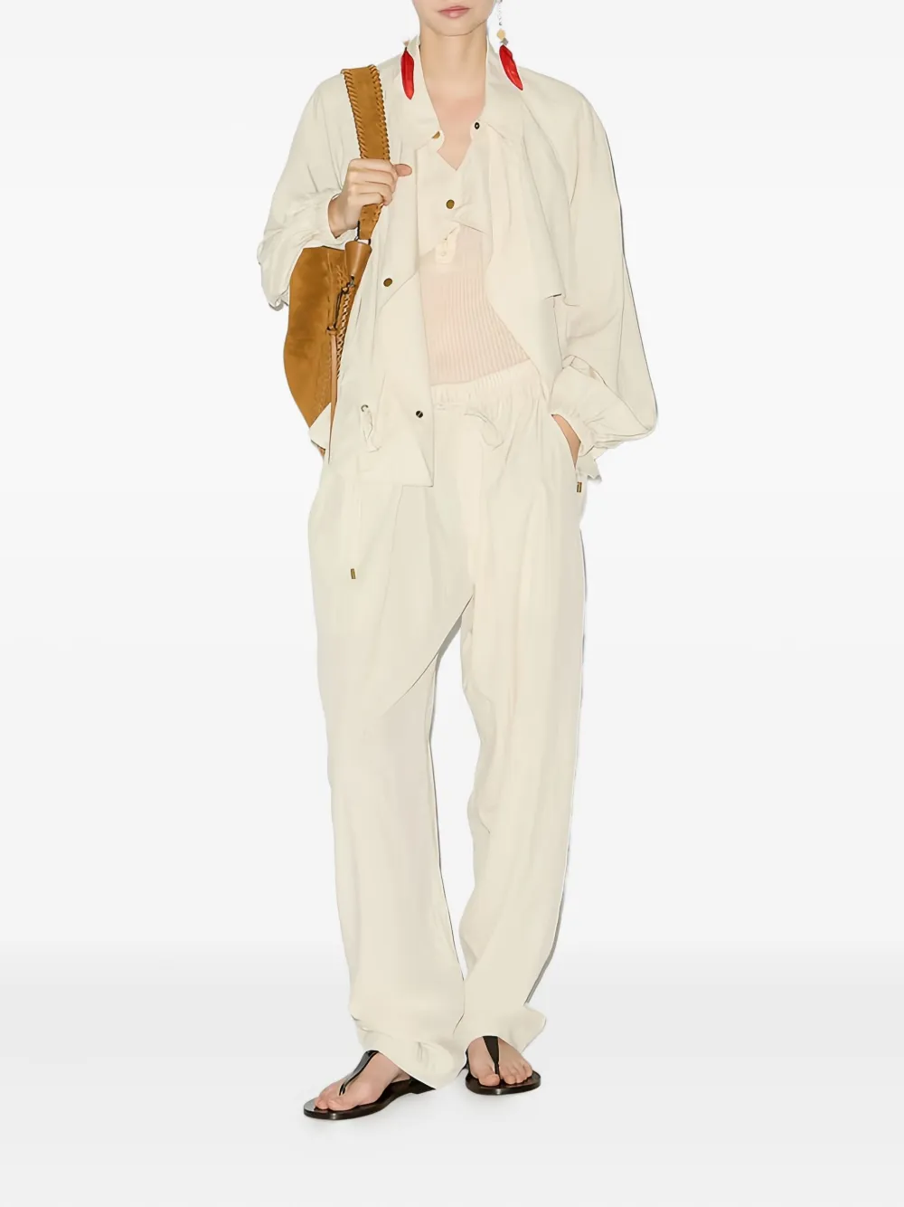 ISABEL MARANT drawstring-waist pocket pants - Beige
