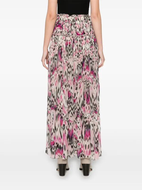 スカート Isabel Marant Printed Silk Rolande Skirt ROLANDE SKIRT Woman orange | ISABEL MARANT Official online store