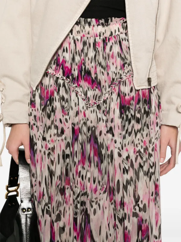 スカート ISABEL MARANT Printed Silk Rolande Skirt ROLANDE SKIRT Woman pink | ISABEL MARANT Official online store