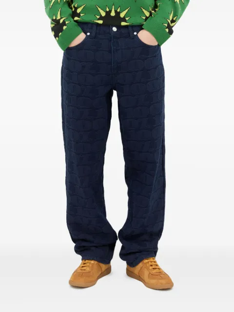Awake NY logo-jacquard jeans