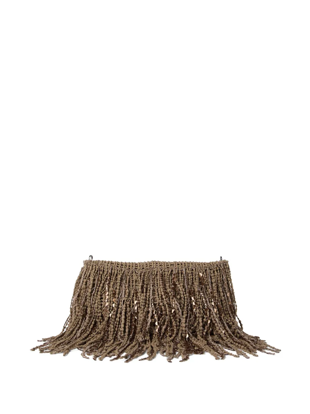 BRUNELLO CUCINELLI FRINGED SHOULDER BAG