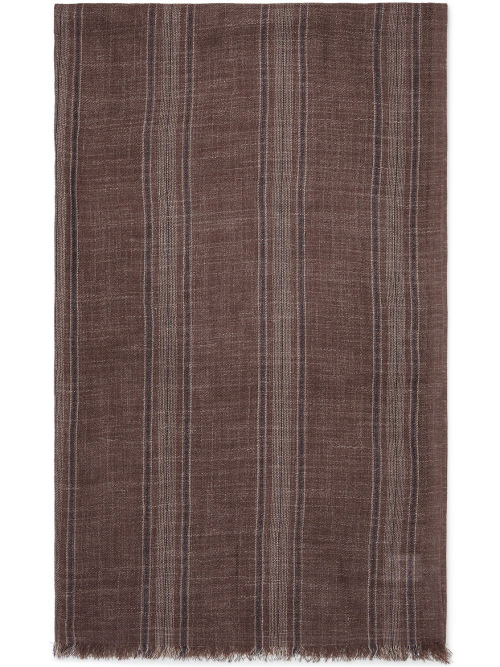 Brunello Cucinelli striped scarf - Brown