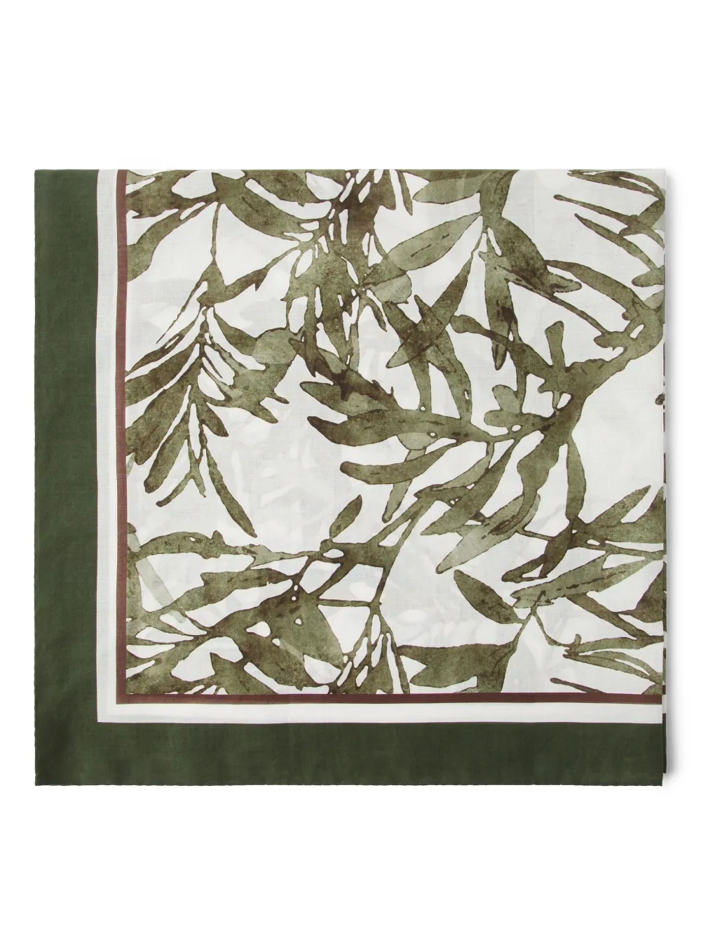 Brunello Cucinelli floral-print scarf | Green | Image 1