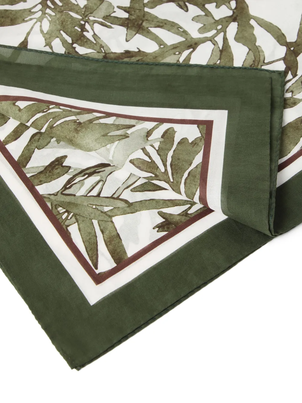 Brunello Cucinelli Sjaal met bloemenprint Groen