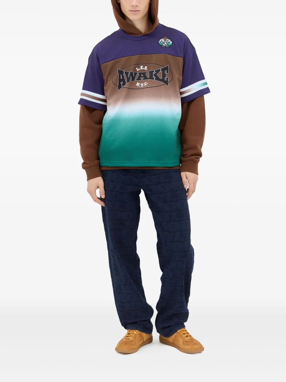 Awake Ny Mesh Football Jersey In Blue