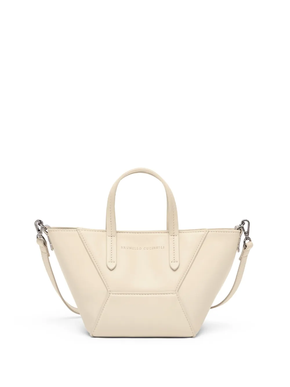 Brunello Cucinelli mini BC Duo leather tote bag | Neutrals | Image 1