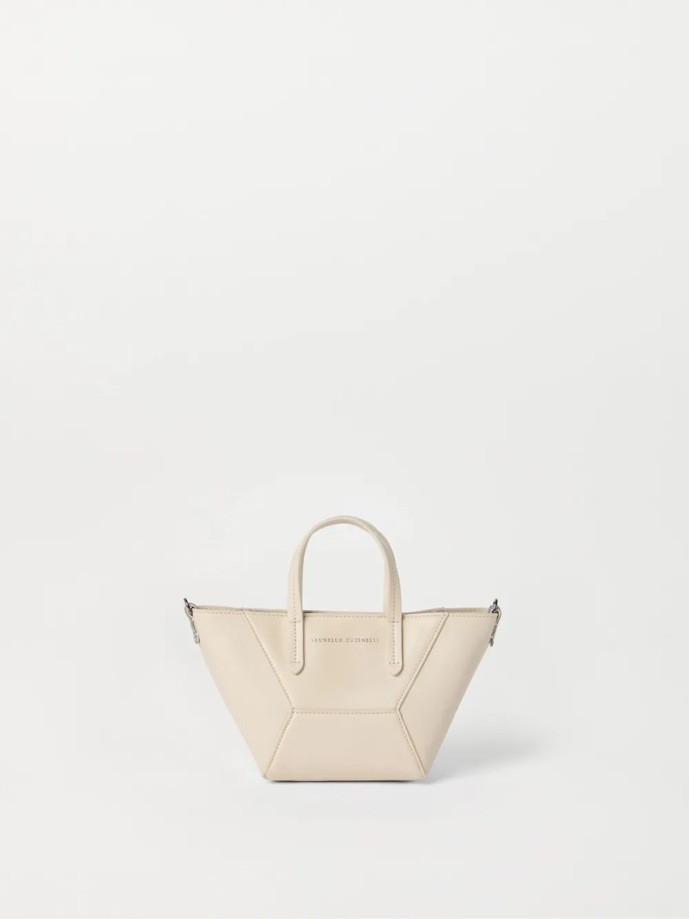 Brunello Cucinelli Mini BC Duo Leather Tote Bag | Neutrals Brunello Cucinelli Mini BC Duo Leather Tote Bag | Neutrals