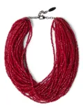 Brunello Cucinelli beaded necklace - Red