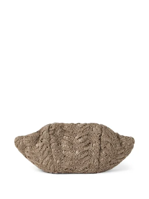 Brunello Cucinelli crochet-panel cross body bag