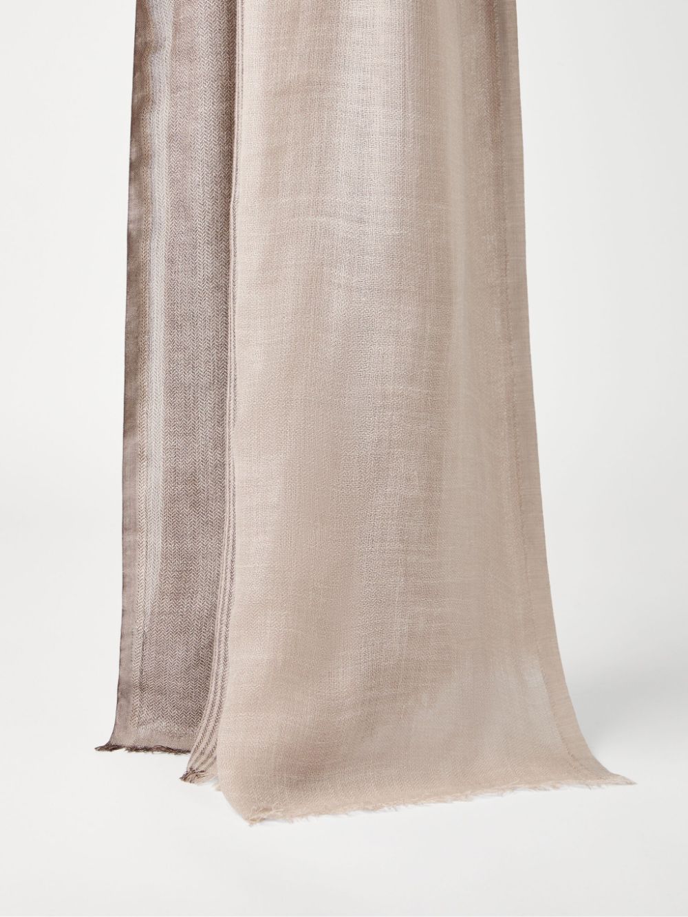 Brunello Cucinelli Gestreepte sjaal - Beige