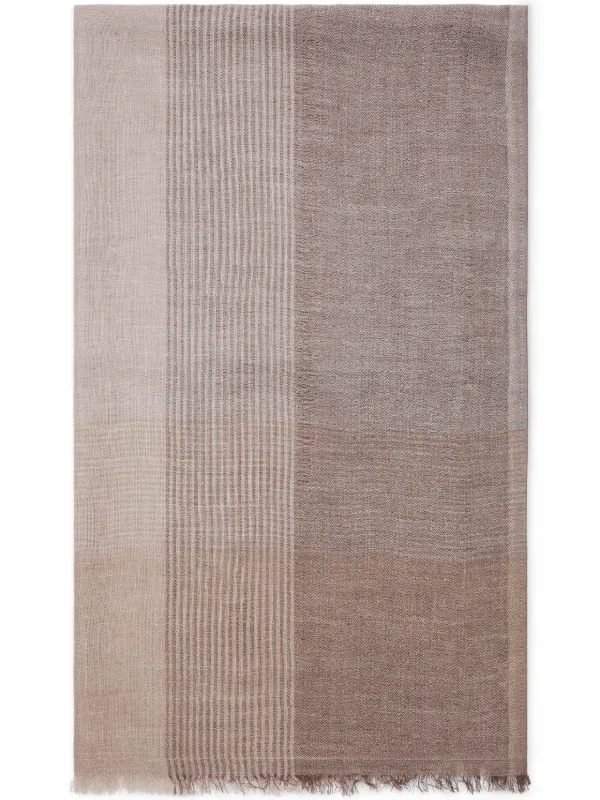 Brunello Cucinelli Striped Scarf in Neutrals