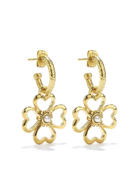 Goossens Talisman Trèfle drop earrings
