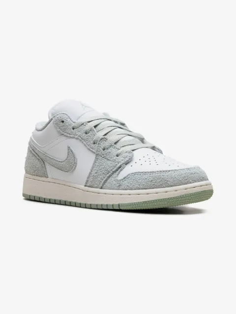 Jordan Kids Jordan 1 Low "White/Seafoam" Sneakers