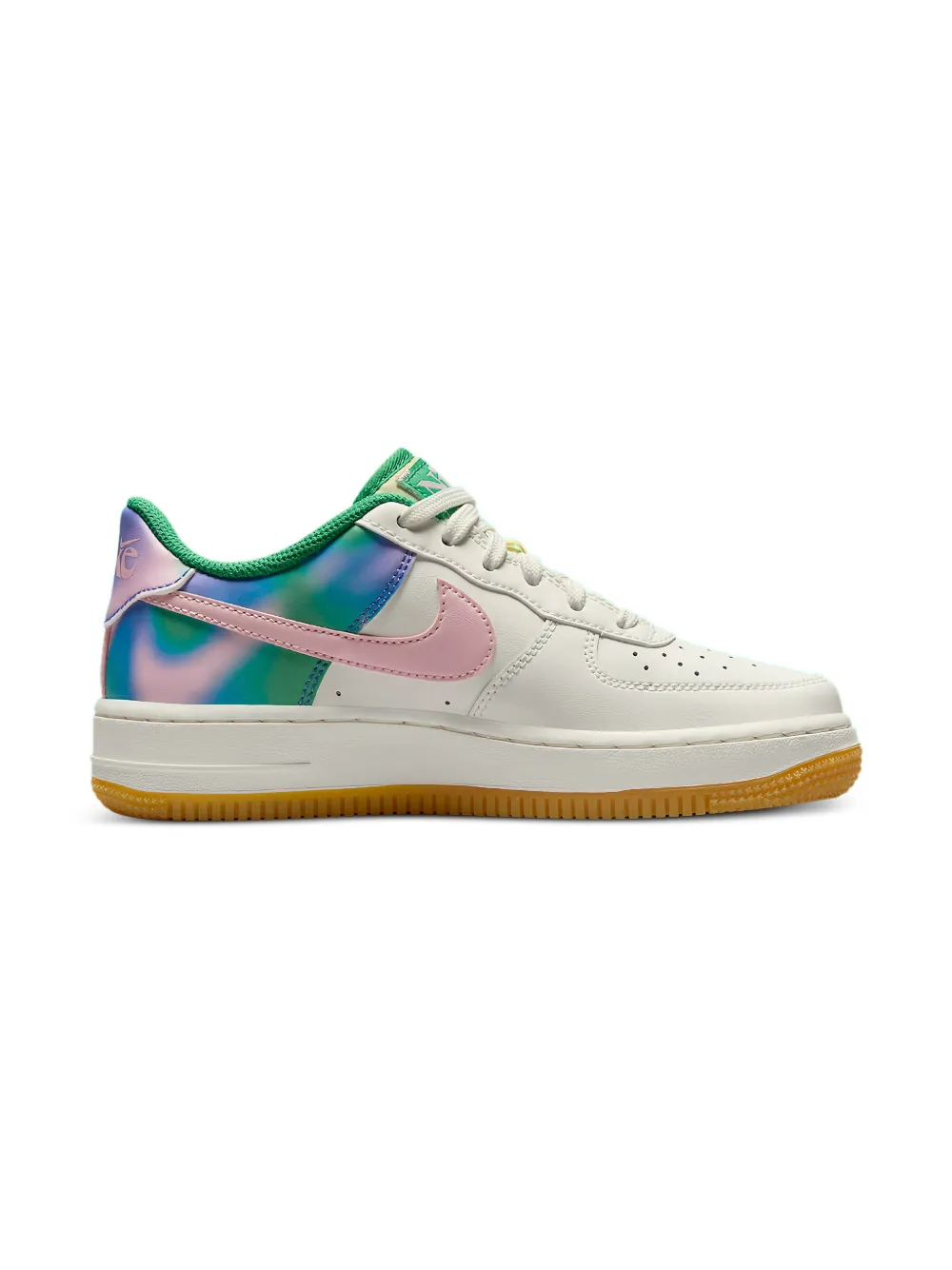 Nike Kids Air Force 1 Low LV8 3 "Heel Stitch Sail Stadium Green" sneakers Wit
