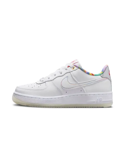 Nike Kids Air Force 1 Low LV8  "White Playful Print" sneakers