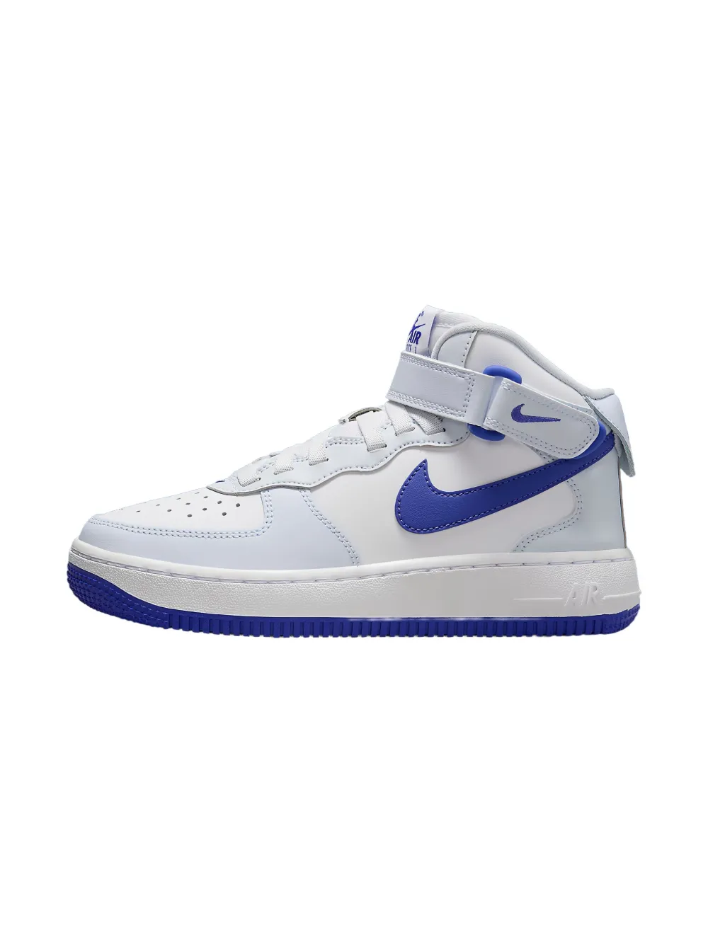 Nike Air Force 1 Mid Easy "white Royal" Sneakers In White