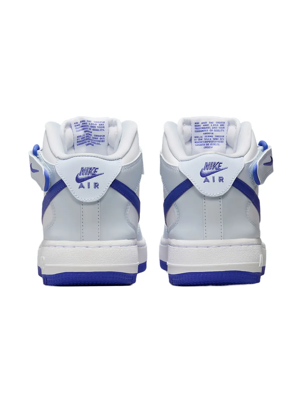 Nike Air Force 1 Mid Easy "white Royal" Sneakers In White