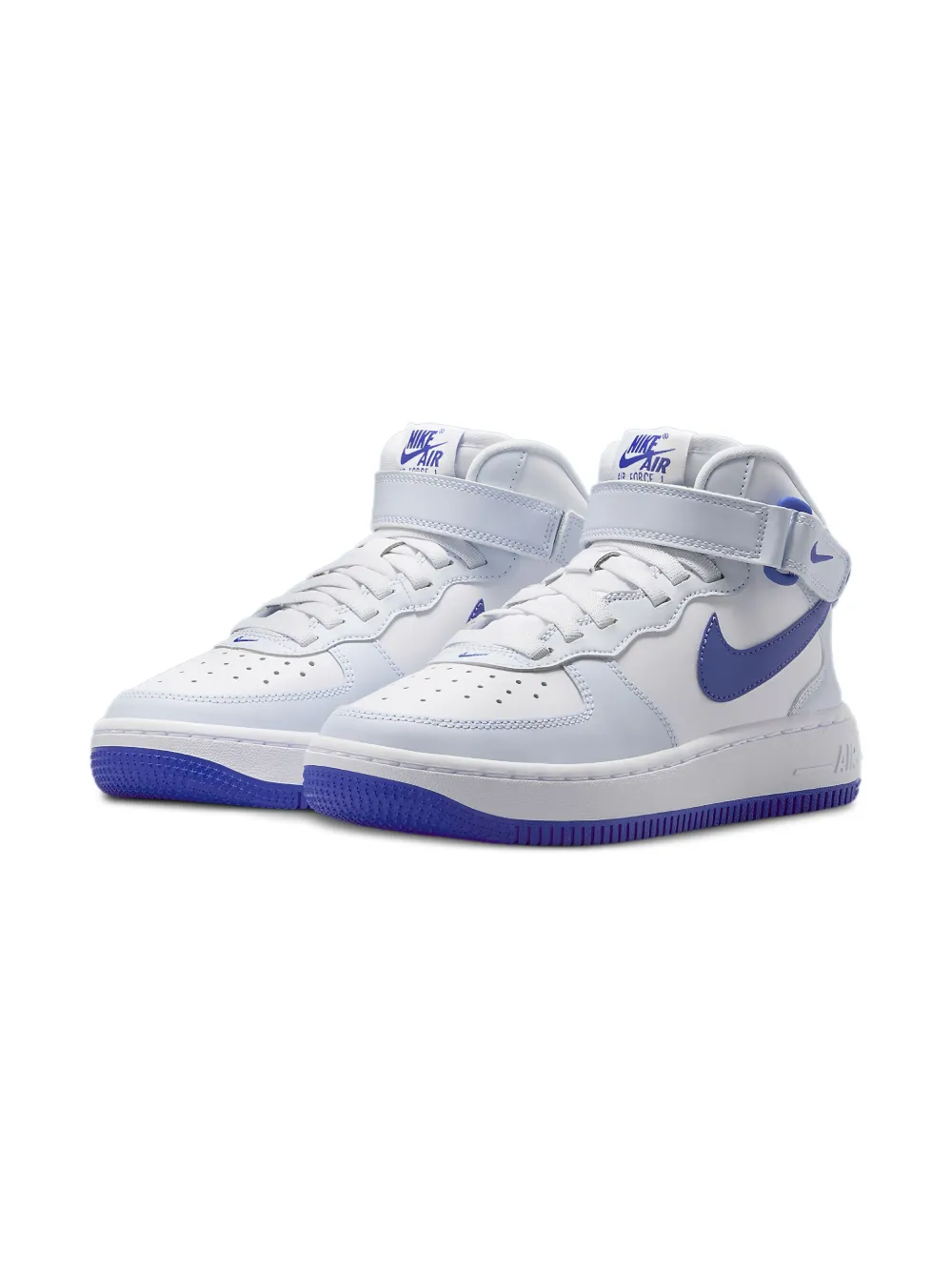 Nike Kids Air Force 1 Mid Easy "White Royal" sneakers Wit