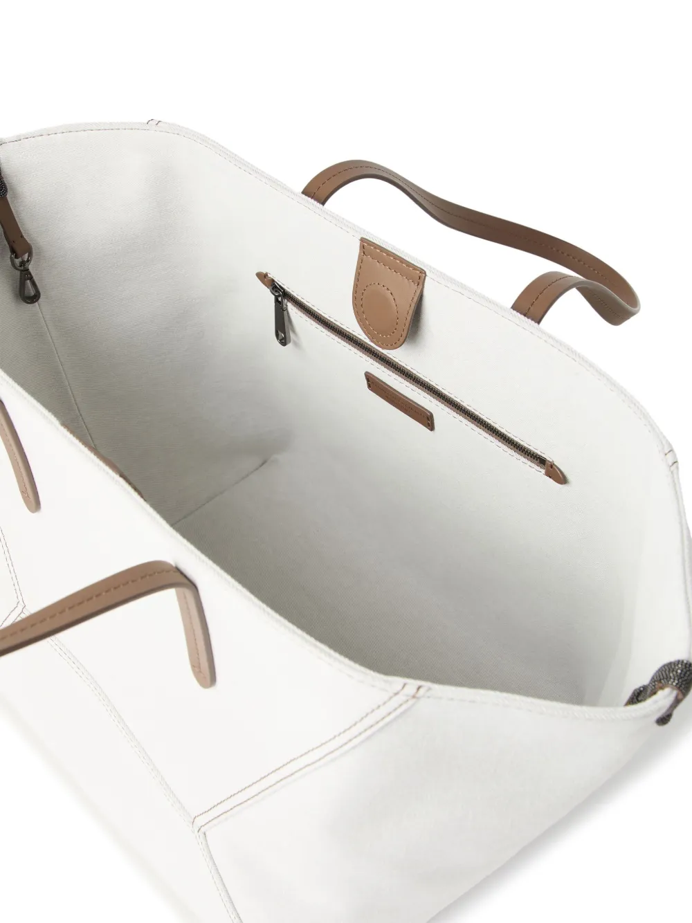 BRUNELLO CUCINELLI LEATHER TOTE BAG