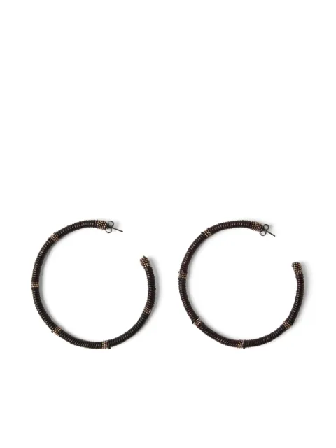 Brunello Cucinelli Monili-embellished hoop earrings