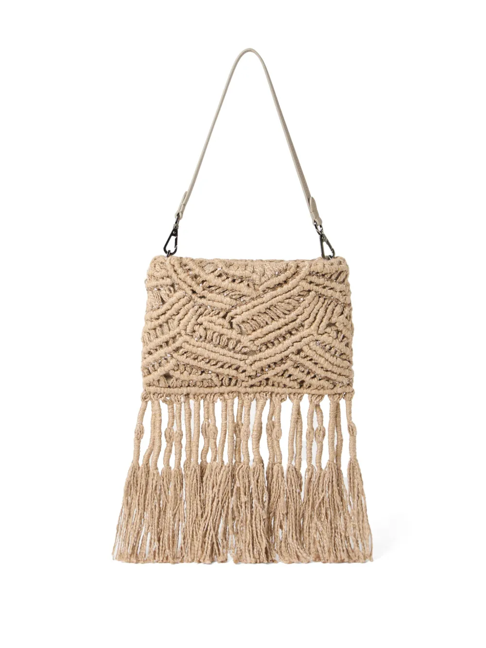 BRUNELLO CUCINELLI FRINGE-DETAILING SHOULDER BAG