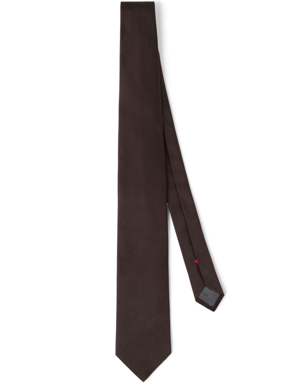 Brunello Cucinelli Silk Tie In Brown