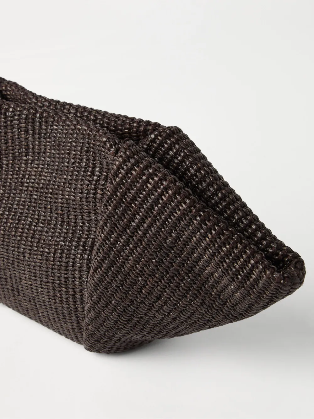 Shop Brunello Cucinelli Interwoven-design Clutch Bag In Brown