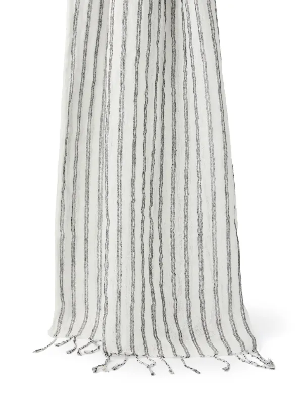 スカーフ BRUNELLO CUCINELLI Woman Scarf White MSCDARL47 CC317 Sparkling scarf for Woman in White | Brunello Cucinelli