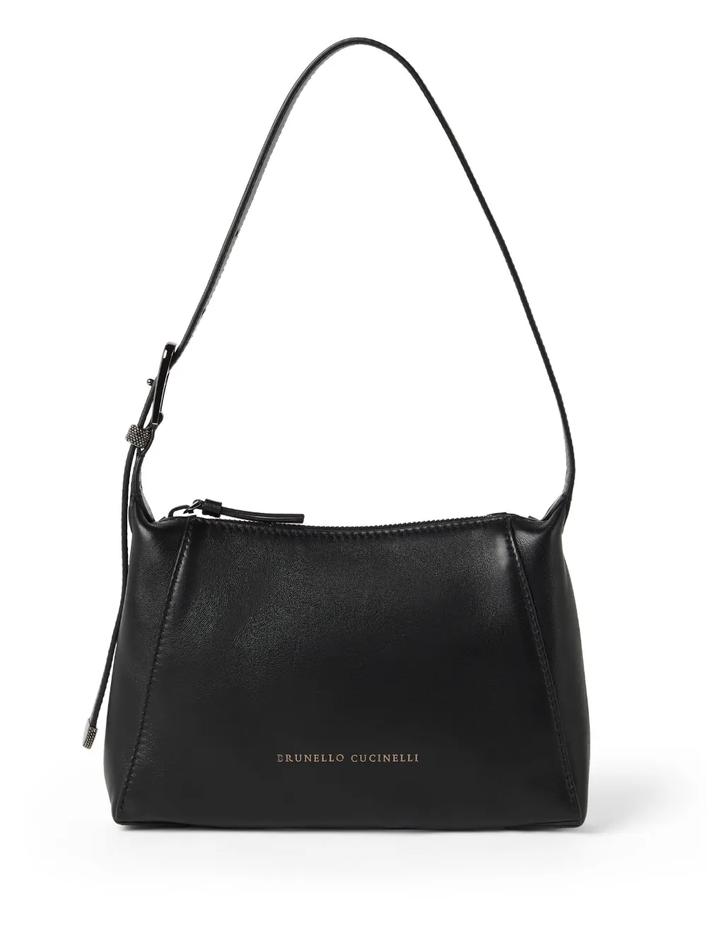 Brunello Cucinelli Logo-debossed Shoulder Bag In Black