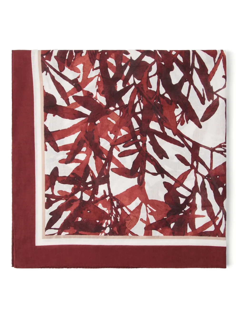 Brunello Cucinelli floral-print scarf | Red | Image 1