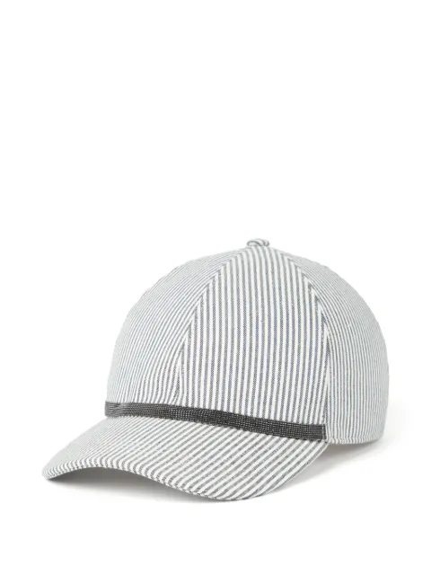 Brunello Cucinelli striped cap 