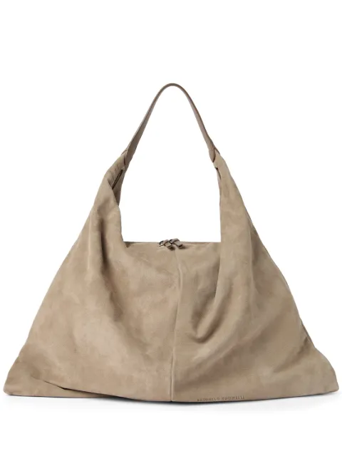 Brunello Cucinelli suede handbag