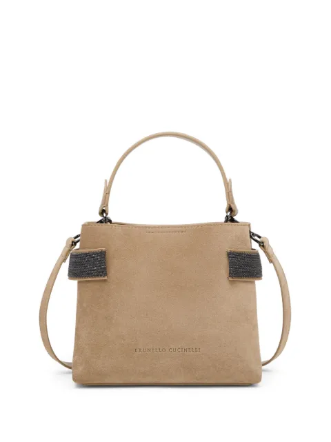 Brunello Cucinelli sequin-embellished leather tote bag 