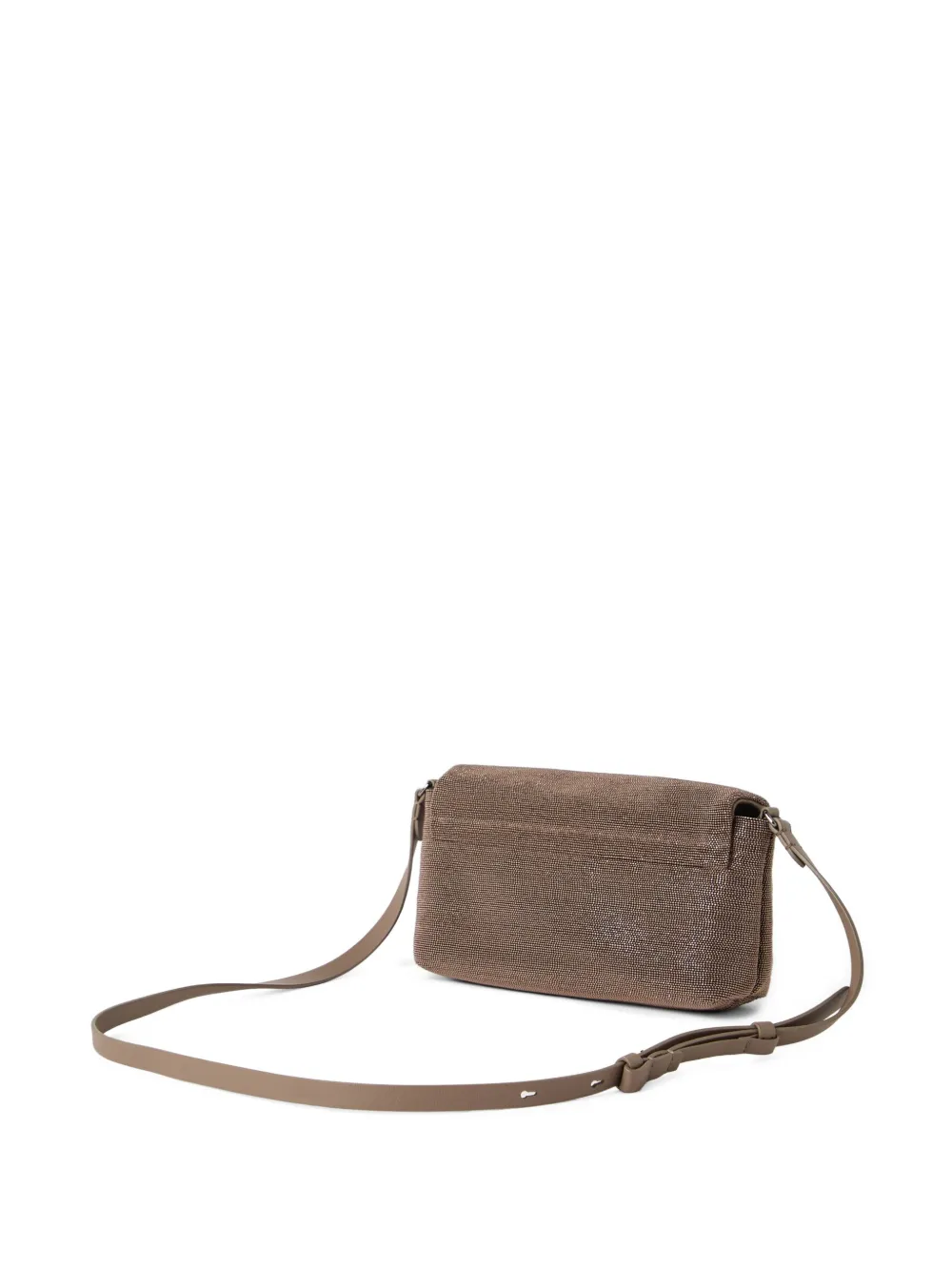 Brunello Cucinelli Crossbodytas met Monili-ketting Bruin