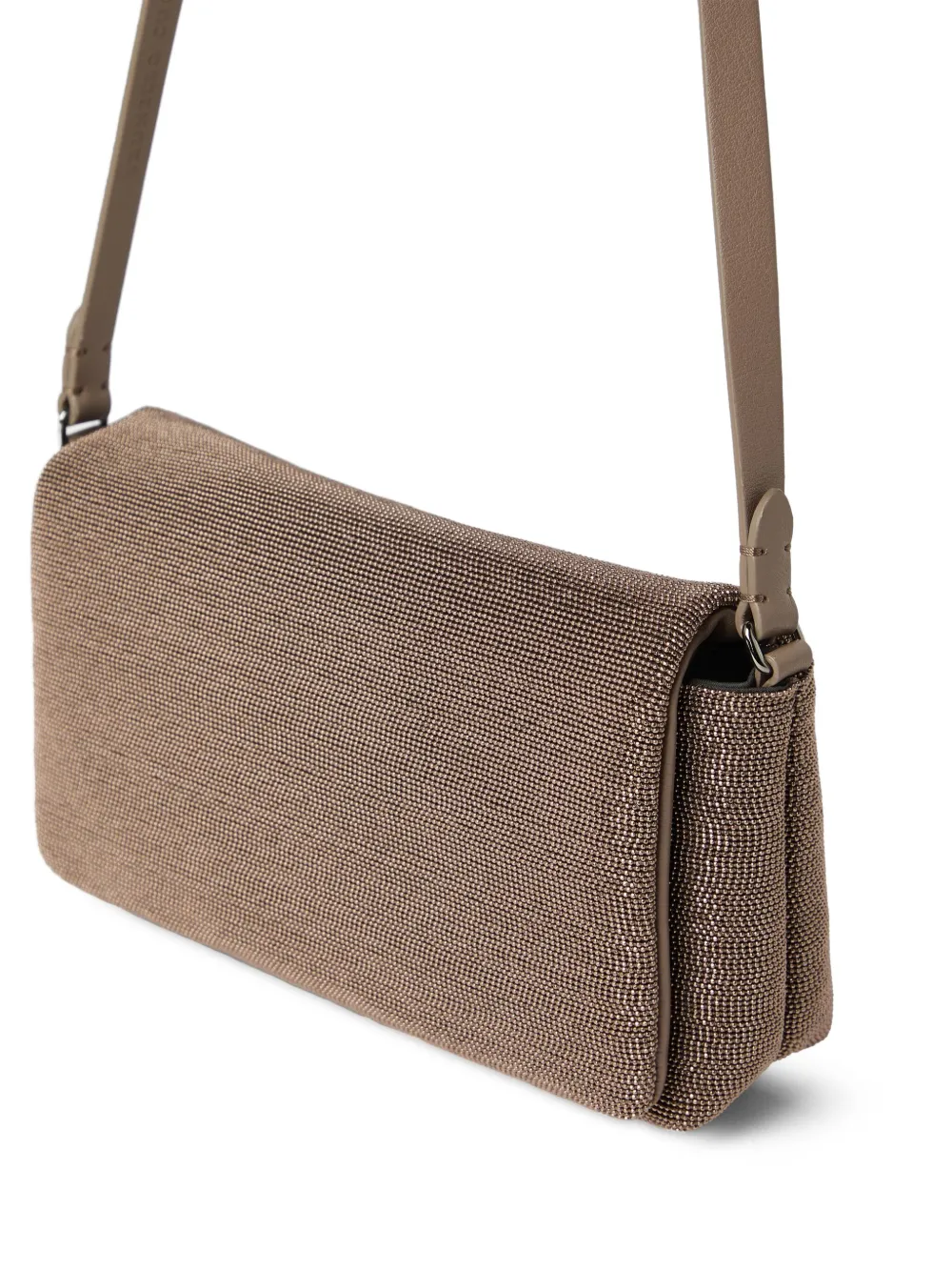 Brunello Cucinelli Crossbodytas met Monili-ketting Bruin
