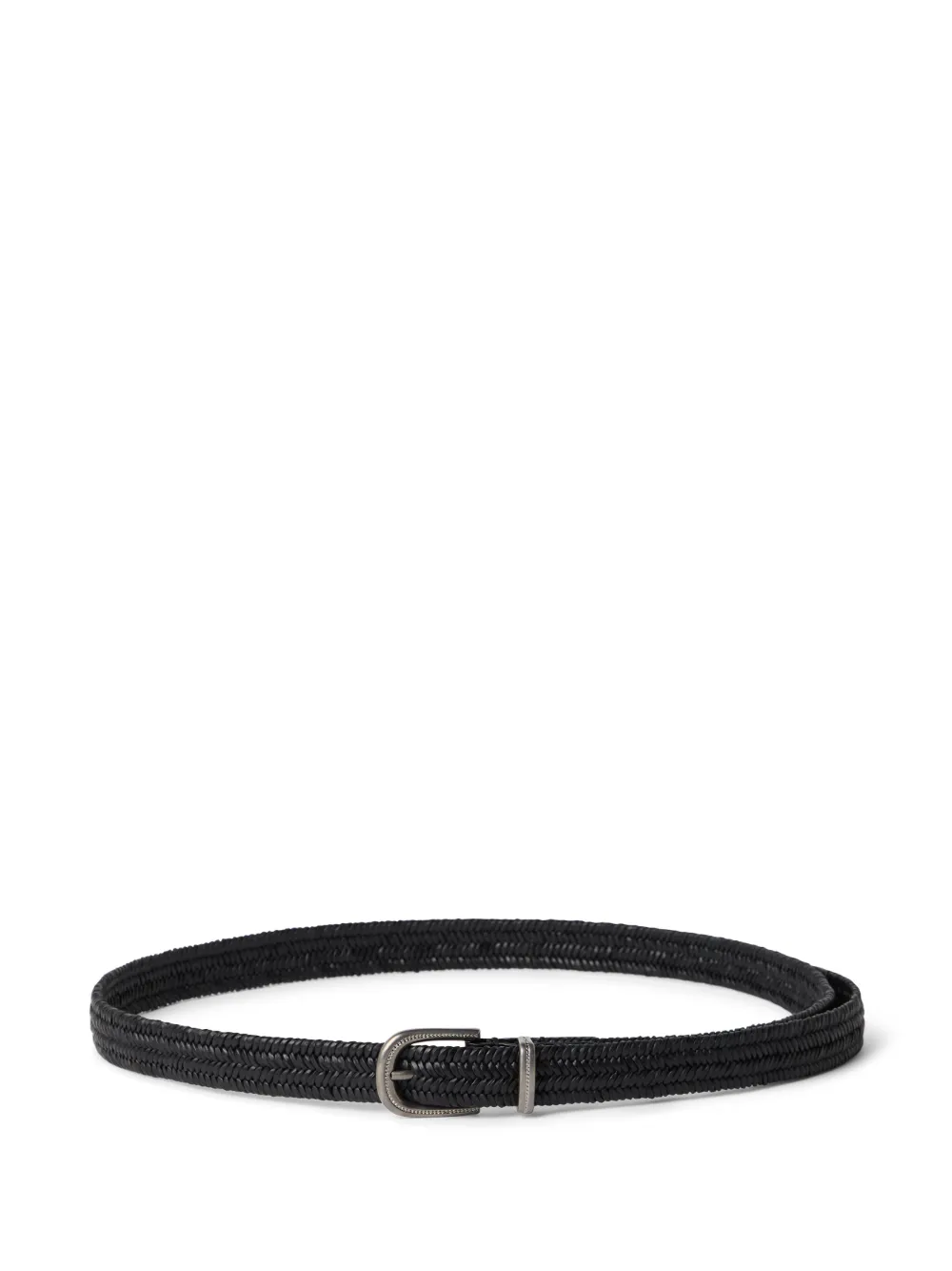 Brunello Cucinelli Leren riem Zwart