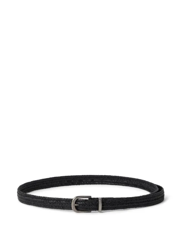 BRUNELLO CUCINELLI Black Belt Monili Leather Belt – Gorsuch main image 4