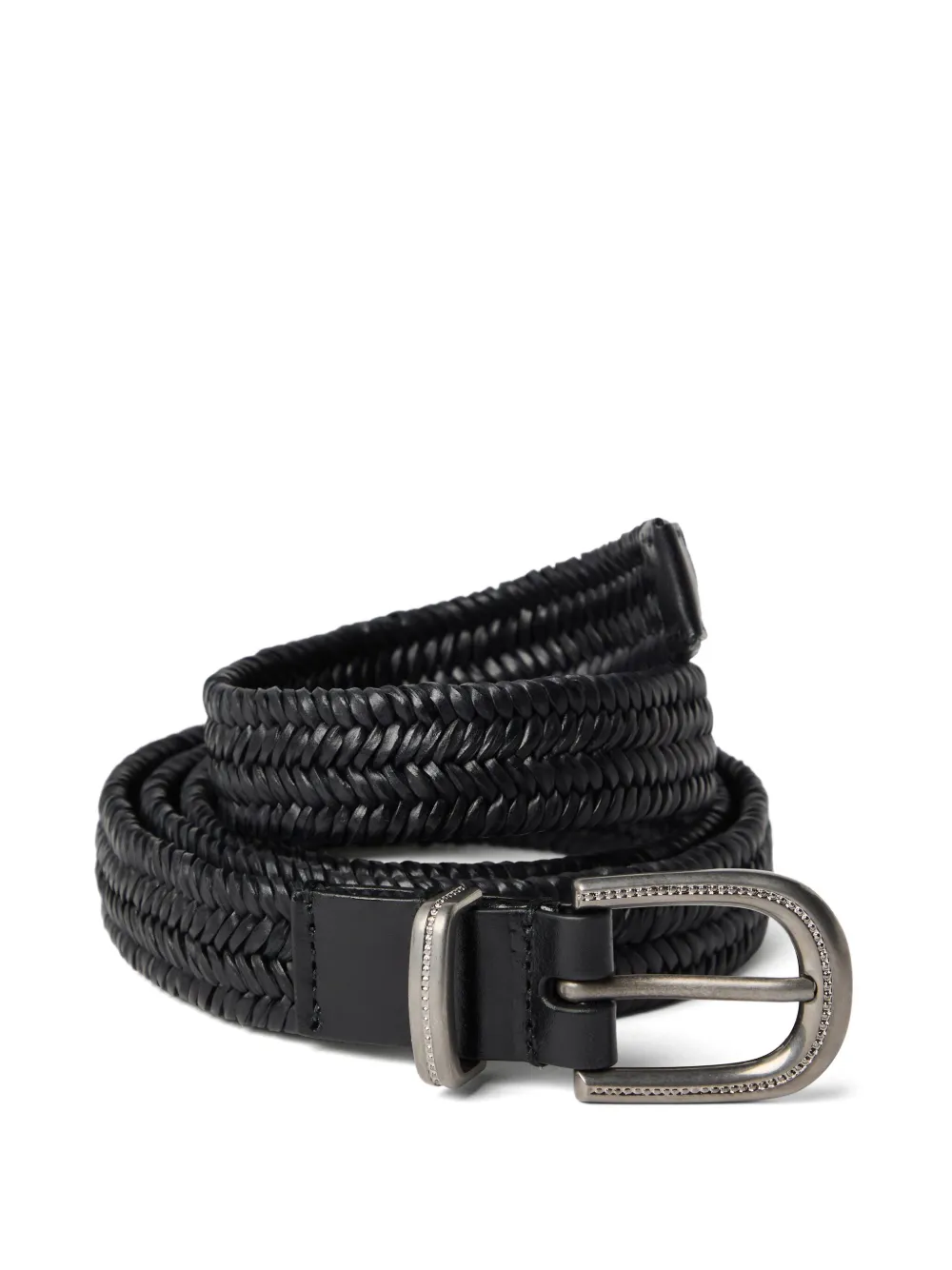 Brunello Cucinelli Leren riem - Zwart