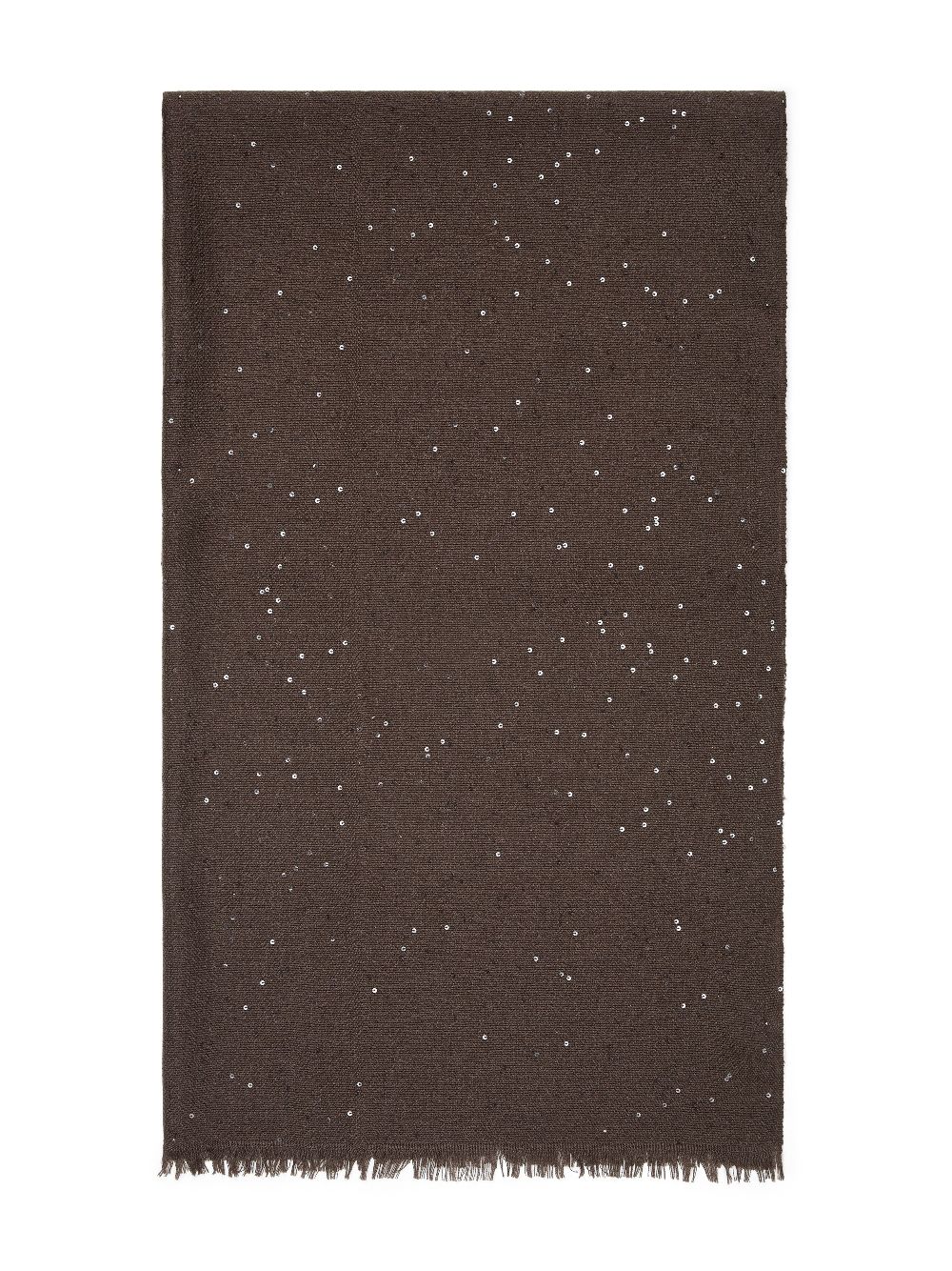 Brunello Cucinelli sequin-embellished scarf - Brown