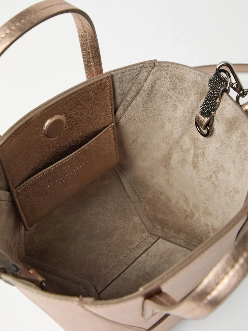 Brunello Cucinelli Leren shopper - Goud