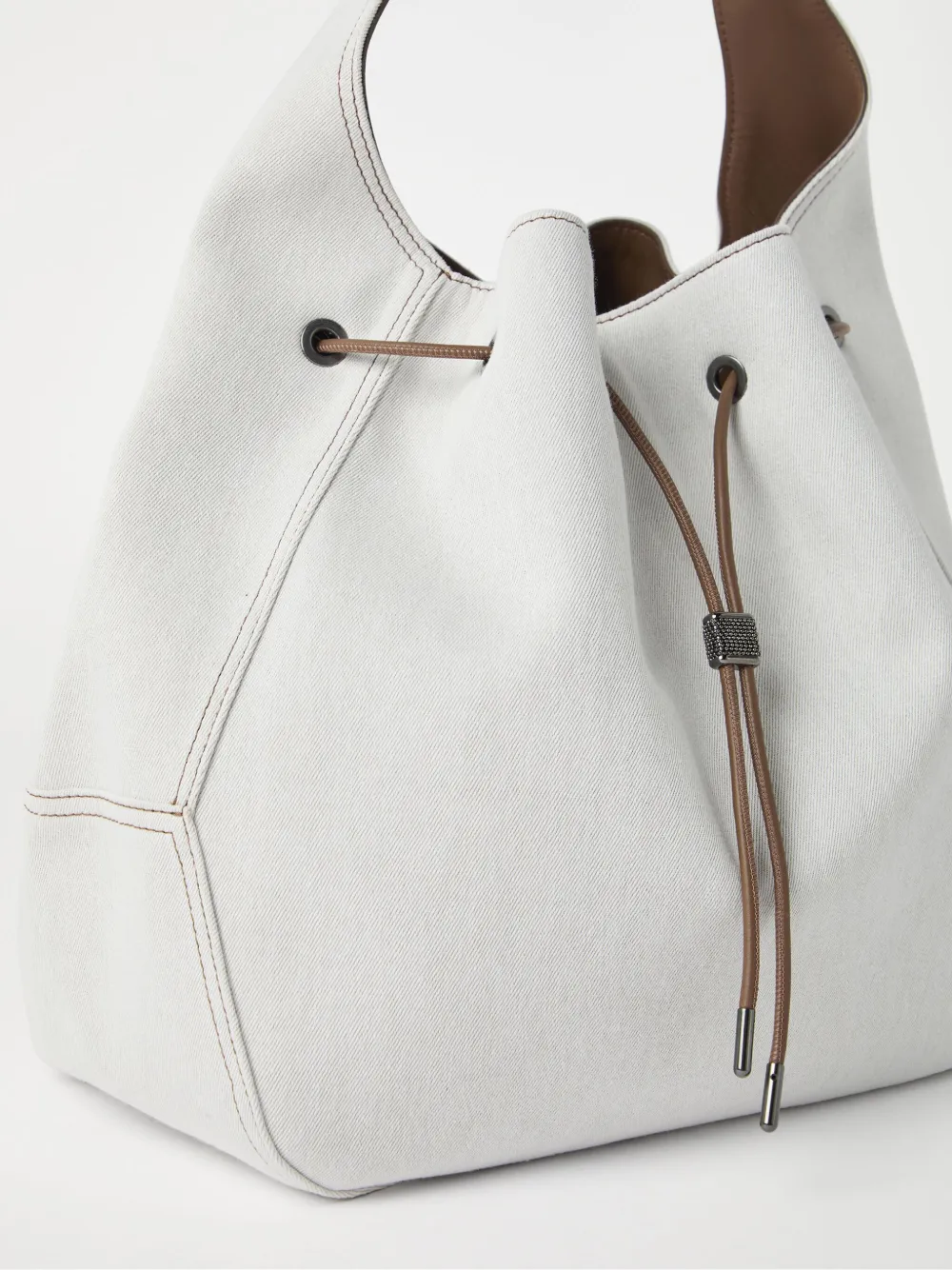 BRUNELLO CUCINELLI LEATHER TOTE BAG