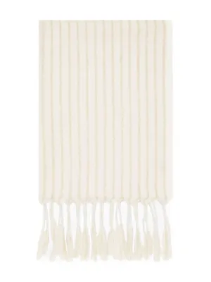 [BRUNELLO CUCINELLI] ストライプ リネンブレンド スカーフ Brunello Cucinelli Linen Scarf Stripes Design - Extra Long